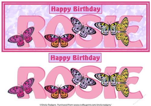 BUTTERFLY ALPHA NAMES - ROSIE