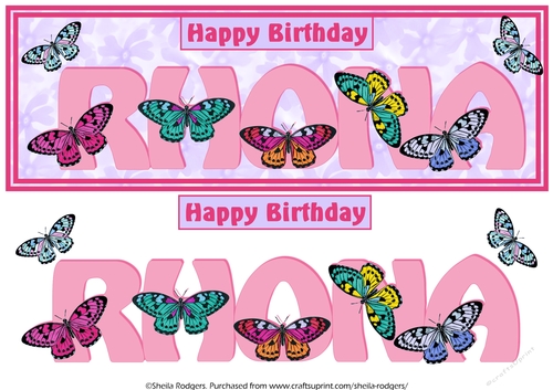 BUTTERFLY ALPHA NAMES - RHONA
