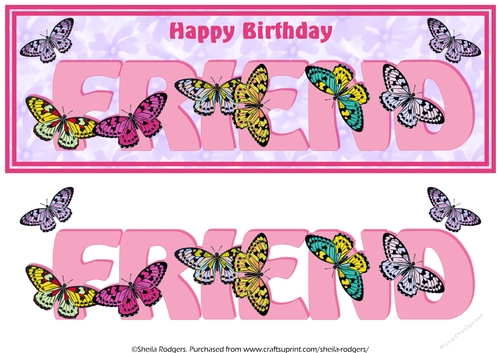 BUTTERFLY ALPHA NAMES - FRIEND