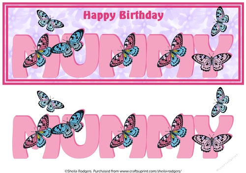BUTTERFLY ALPHA NAMES - MUMMY