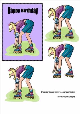 Girl on Roller Blades