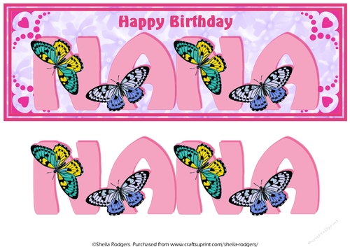 BUTTERFLY ALPHA NAMES - NANA