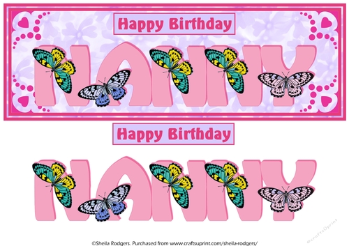BUTTERFLY ALPHA NAMES - NANNY