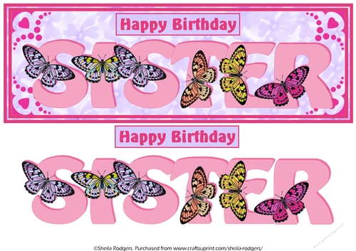 BUTTERFLY ALPHA NAMES - SISTER