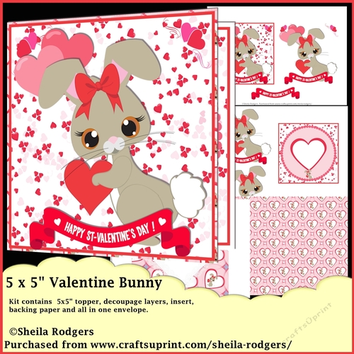 5X5 VALENTINE BUNNY