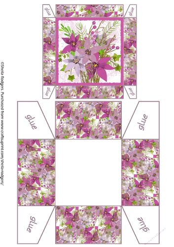 GIFT BOX - PINK FLOWERS