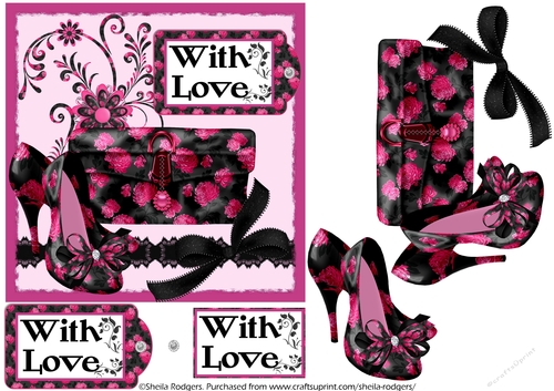 6x6 Shoes and Clutch Bag