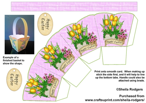 EASTER BASKET 1 - SPRING FLOWERS PLANTER