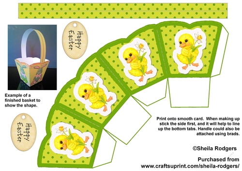 EASTER BASKET 1 - DUCKLING WITH DAFFODIL