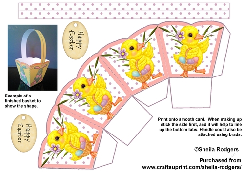 EASTER BASKET 1 - DUCKLING WITH EGG BASKET