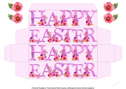 LONG GIFT BOX - HAPPY EASTER PEONY