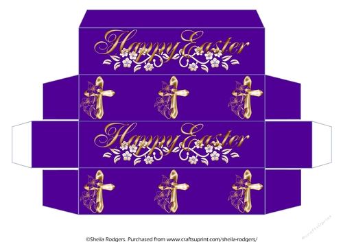 LONG GIFT BOX - EASTER WISHES AND CROSS 1