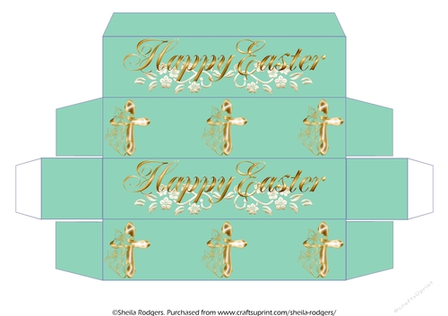 LONG GIFT BOX - EASTER WISHES AND CROSS 2