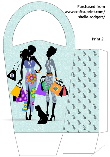 LARGE ROUND TOP GIFT BAG - RETAIL THERAPY 1