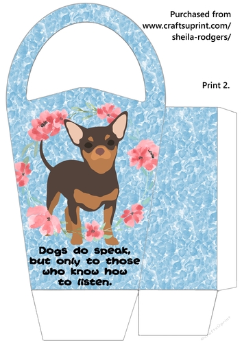 LARGE ROUND TOP GIFT BAG - DOGS DO SPEAK 1