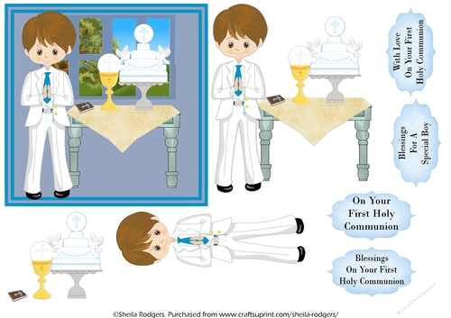 MALE FIRST HOLY COMMUNION - BRUNETTE