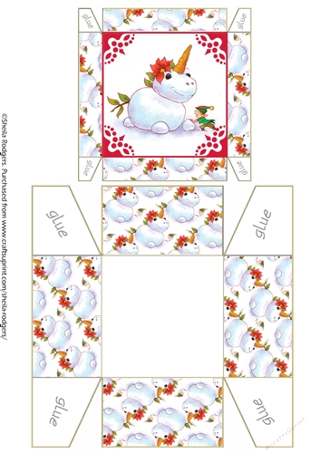 CHRISTMAS GIFT BOX - SNOW UNICORN