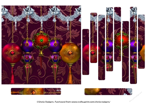 SLAT CARD - JEWELLED BAUBLES 1