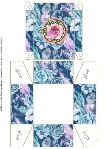 GIFT BOX - FLOWERS AND FEATHERS