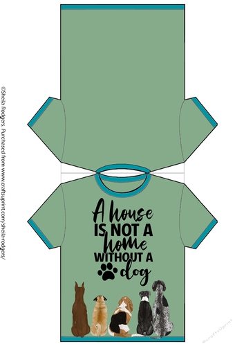TEE SHIRT CARD - DOGS 1