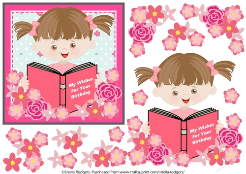 GIRL READING BIRTHDAY WISHES 1