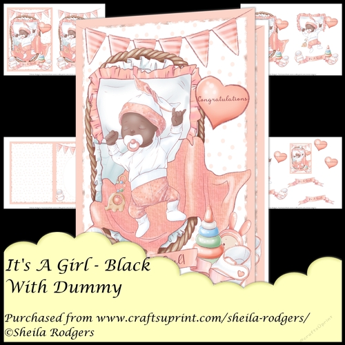 Its A Girl - Black With Dummy