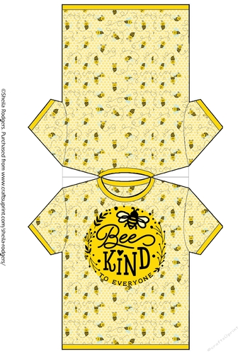 TEE SHIRT CARD - BEE KIND