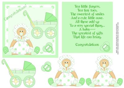 Baby Girl Green Square