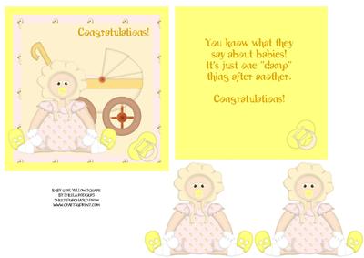 Baby Girl Yellow Square