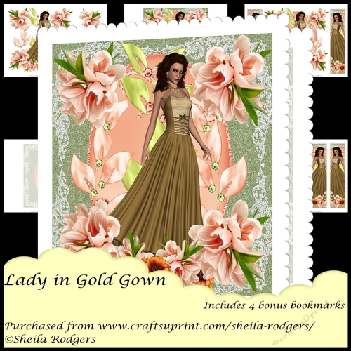 Lady in Gold Gown
