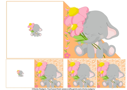 QUICK CARD AND GIFT TAGS - ELEPHANT 2