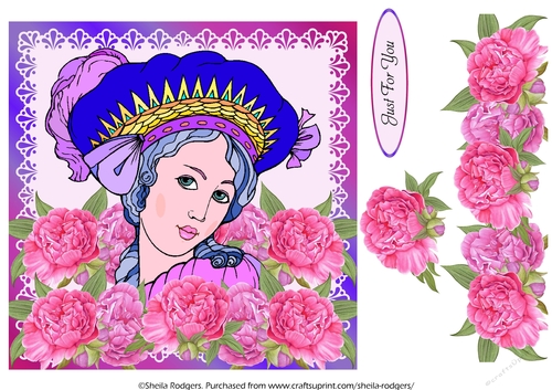 Portrait of a Lady 2 with Decoupage