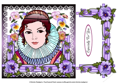 Portrait of a Lady 3 with Decoupage