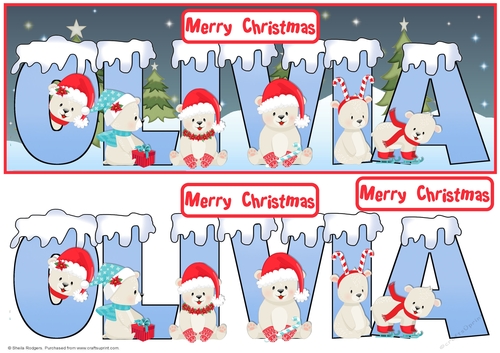 POLAR BEAR NAMES - OLIVIA