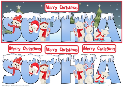 POLAR BEAR NAMES - SOPHIA