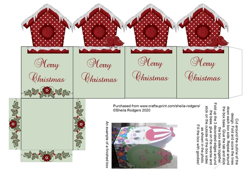 Christmas Gift Box - Bird Houses