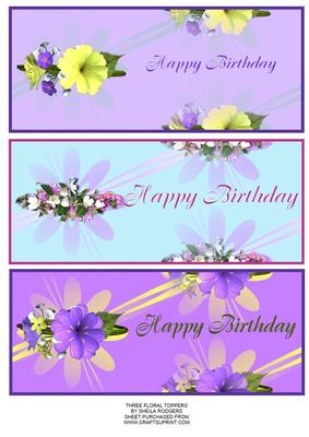 Three Floral Toppers