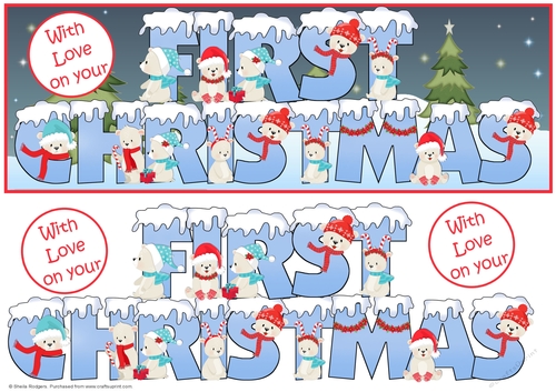 POLAR BEAR NAMES - FIRST CHRISTMAS BLUE