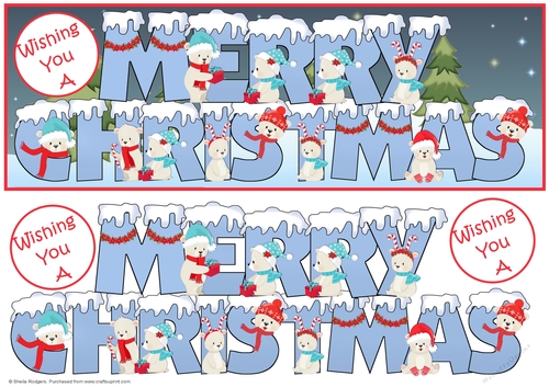 POLAR BEAR NAMES - MERRY CHRISTMAS BLUE