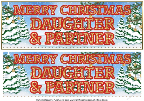CHRISTMAS GLITTER - DAUGHTER AND PARTNER