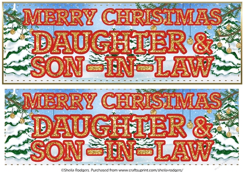 CHRISTMAS GLITTER - DAUGHTER AND SON IN LAW