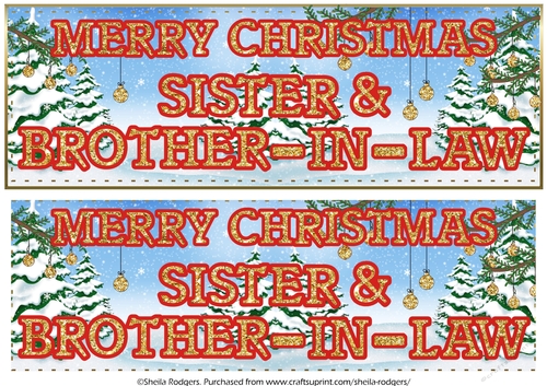 CHRISTMAS GLITTER - SISTER AND BROTHER IN LAW