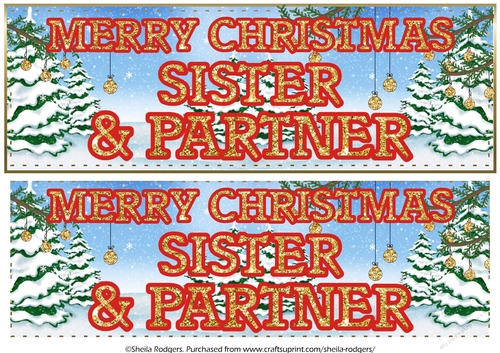 CHRISTMAS GLITTER - SISTER AND PARTNER