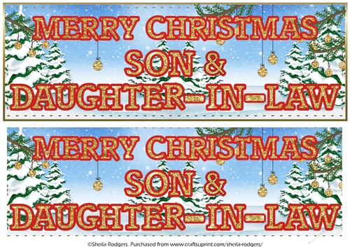 CHRISTMAS GLITTER - SON AND DAUGHTER IN LAW