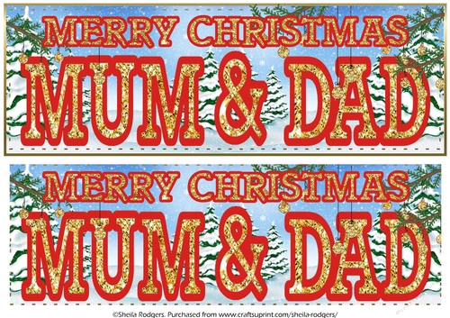 CHRISTMAS GLITTER - MUM AND DAD