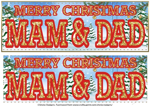 CHRISTMAS GLITTER - MAM AND DAD