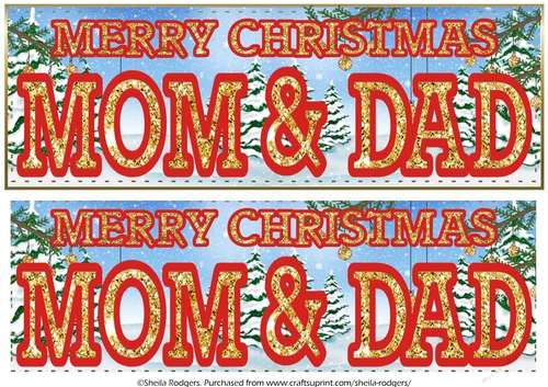 CHRISTMAS GLITTER - MOM AND DAD