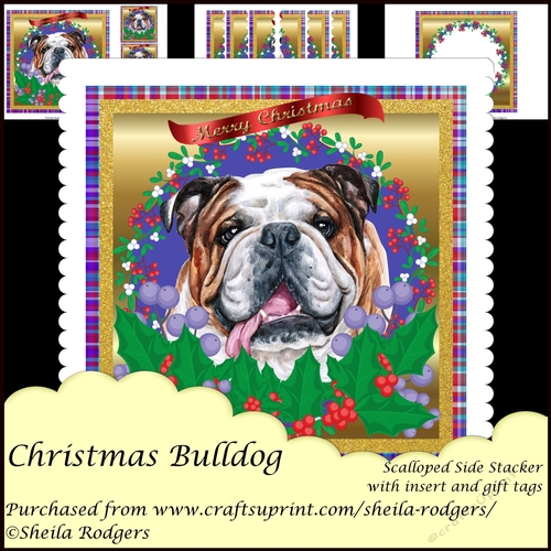 Christmas Bulldog