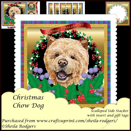 Christmas Chow Dog