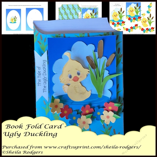Book Fold Card - Ugly Duckling